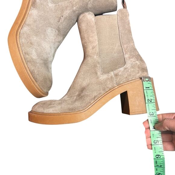 Dolce Vita Gage Crepe Gore Suede Chunky Block Heel Ankle Boot Size 9 M - Picture 3 of 16